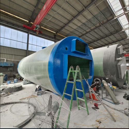 一体化泵站 新亚泰环保 小区和农田排涝灌溉玻璃钢预制提升泵站