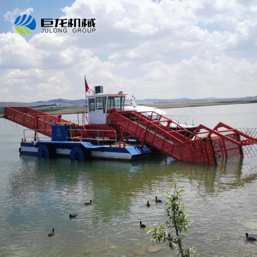 全自动水面保洁船 水草水葫芦垃圾收割运输设备 机动灵活处理量大