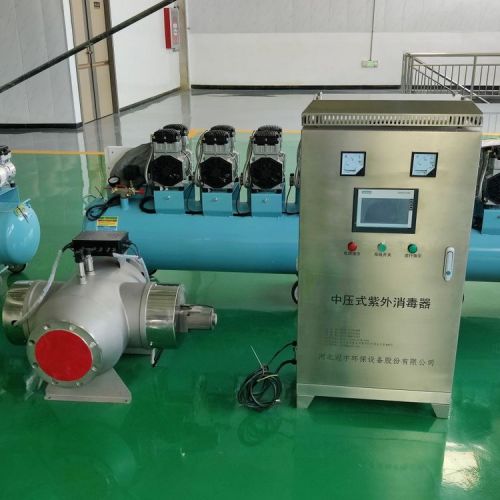 泳池水水质净化杀菌用4KW中压紫外线水处理系统PLC控制+自清洗