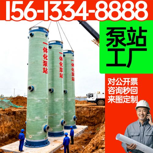 一体化污水提升泵站  河道治理 玻璃钢一体化泵站  保聚