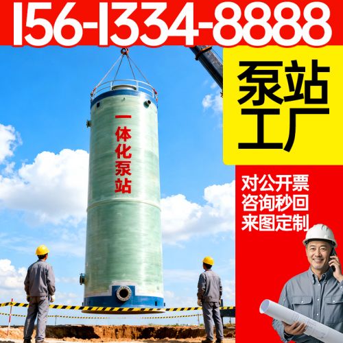 一体化提升泵站  高强度缠绕玻璃钢GRP筒体 一体化预制泵站 保聚玻璃钢