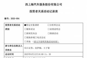西上海：深化新能源汽车领域布局，持续加码绿色制造与智能技术